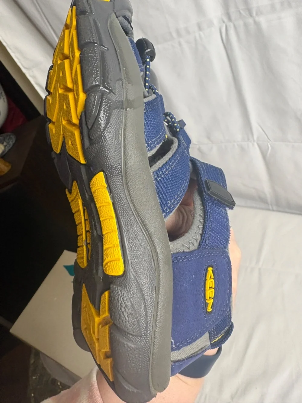 KEEN Kids Newport H2 Blue/Gray Sport Sandals Closed Toe Water Shoes Size 3 US